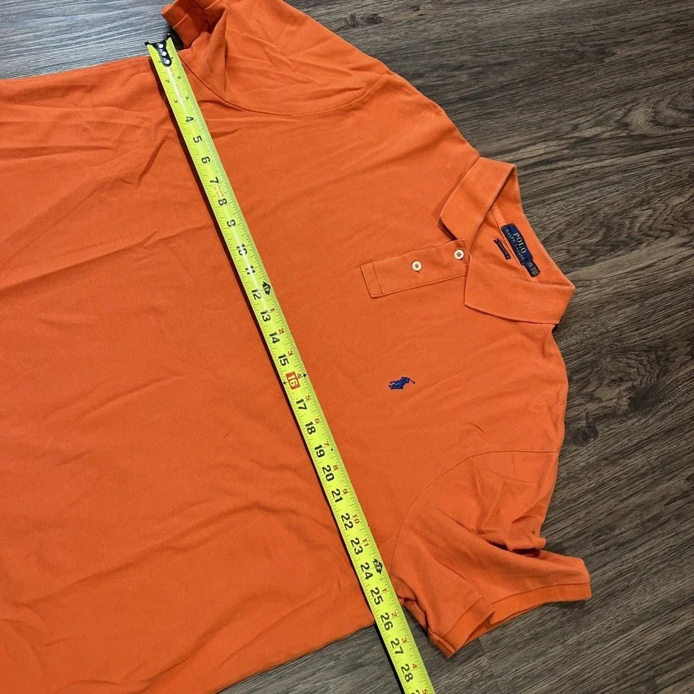 Polo Ralph Lauren Men's Bright Orange Polo Short Sleeve Collared Neck Size XXL